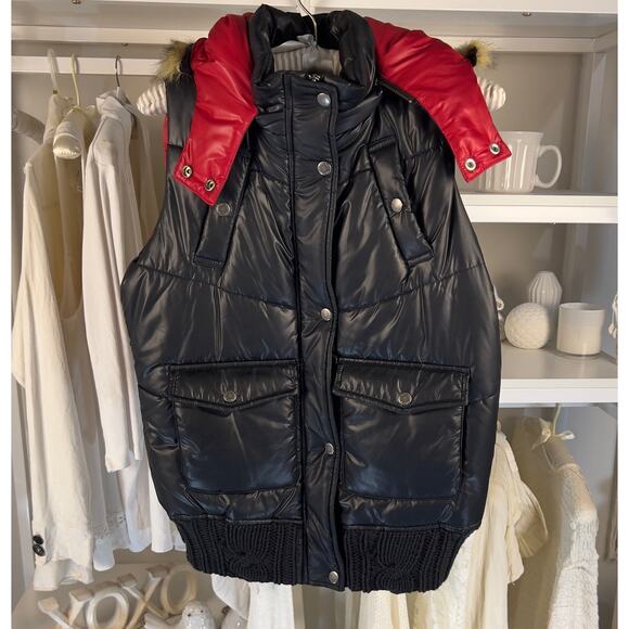 Ruffhewn women's size medium vest vegan fur detachable #2931 - Picture 1 of 5